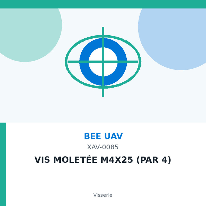 Vis moletée M4x25 (par 4)