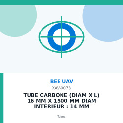 Tube Carbone (diam x L) 16 mm x 1500 mm diam intérieur : 14 mm